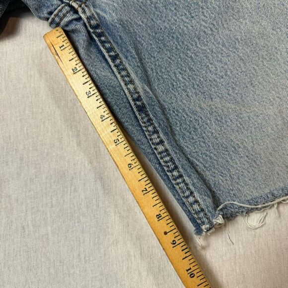 Vintage Y2K Cut Off Carpenter Denim Shorts CE Schmidt Workwear Jean Shorts 34X34 - Picture 7 of 10